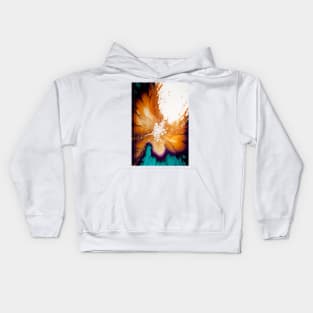 Honey Fusion - Abstract Alcohol Ink Resin Art Kids Hoodie
